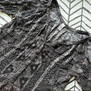 Tokyo Darling Patterned V-Neck Button Up 3/4 Sleeve Sundress